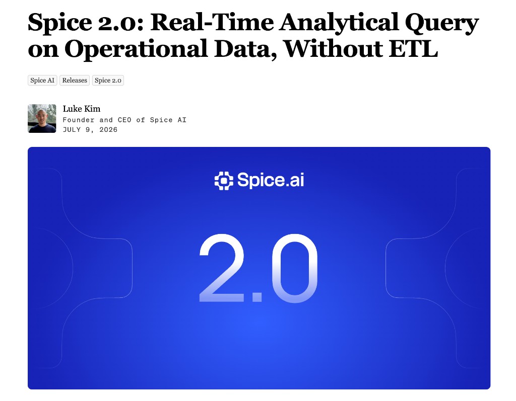 Spice 2.0: Real-Time Analytical Query on Operational Data, Without ETL